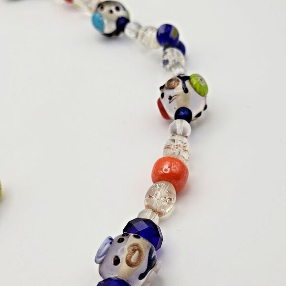 Lampwork‎ Beads and Clear Glass Handmade Beaded 18" Necklace and Earrings - Picture 4 of 4